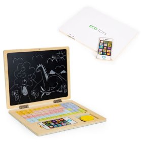 Wooden magnetic notebook white, EcoToys