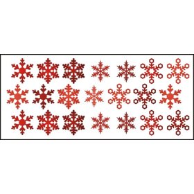 Stickers to window - pattern 10 snow flakes, Mint Kitten