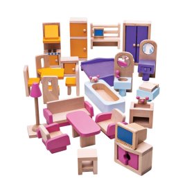 Bigjigs Toys Wooden dollhouse furniture, Bigjigs Toys