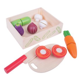 Bigjigs Toys Chopping vegetables in a box, Bigjigs Toys