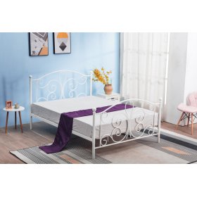 Metal bed PANAMA 120x200 cm - white, Halmar