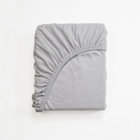 Cotton sheet 160x80 cm - gray