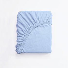 Cotton bed sheet 160x70 cm - light blue