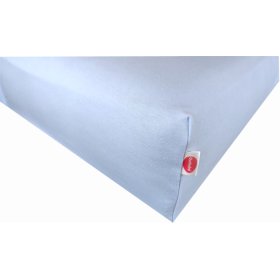 Waterproof cotton sheet - light blue 160 x 70 cm
