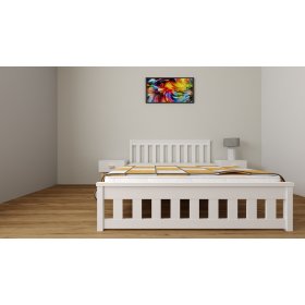 Double bed Ada 200 x 140 cm - white, Ourfamily