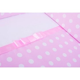 Grace linen with ribbon 120x90 cm - pink, Gluck Baby