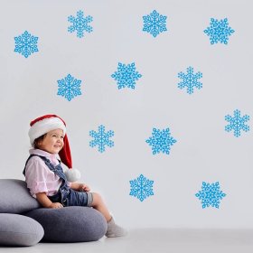 Christmas decoration to wall - Blue flakes, Housedecor