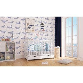 Cot Alek with removable partitions - white