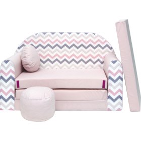Children's sofa Vlny - pink
