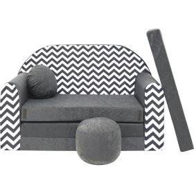 Children's sofa Vlny - gray