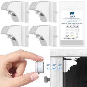 SIPO Magnetic locks for cabinets and drawers - 4 pcs
