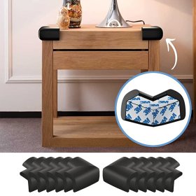 SIPO Foam protection for furniture corners, black - 4 pcs, Sipo