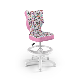 Children's ergonomic desk chair adjusted to a height of 119-142 cm - butterflies