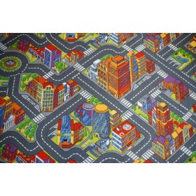 Children's carpet BIG CITY - gray