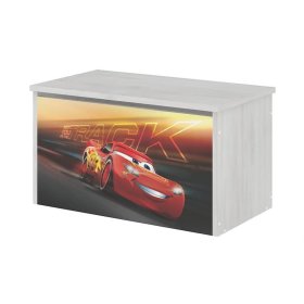 Wooden chest for Disney toys - Cars 3 McQueen - Norwegian pine decor, BabyBoo, Cars
