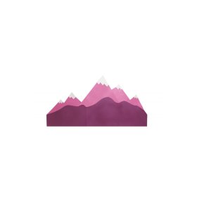 Foam wall protection Mountains - pink, VYLEN