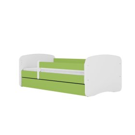 Children's bed with barrier Ourbaby - green-white