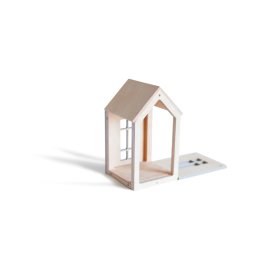 Magnetic Montessori wooden house - grey, Babai