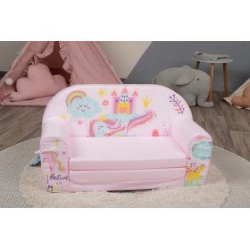 Baby sofa Magical unicorn - pink