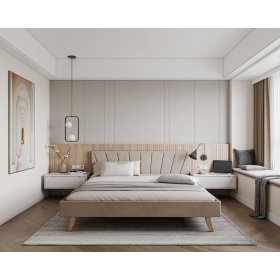 Upholstered bed HEAVEN 120 x 200 cm - Cream