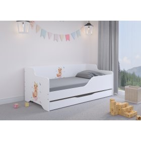 Children's bed with back LILU 160 x 80 cm - Fox, Wooden Toys