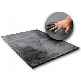 Rabbit silk carpet - dark gray, Podlasiak