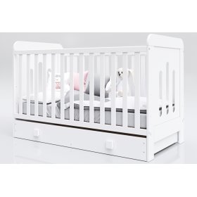 Baby cot Zuza 140x70 cm with couch side
