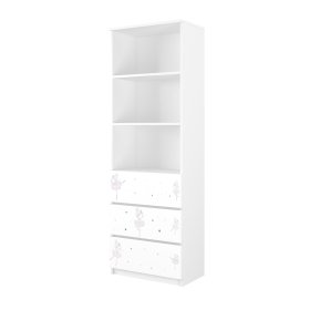 Children's storage shelf Baletka - smooth white, BabyBoo