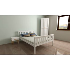 Aga wooden bed 200 x 90 cm - white