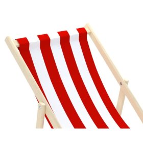 Beach chair Stripes - red-white, CHILL