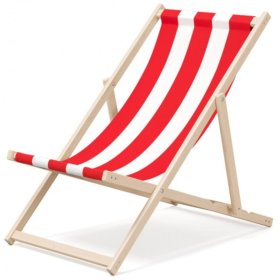 Beach chair Red and white stripes