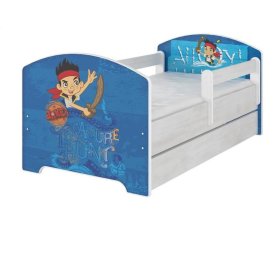 Children's bed with barrier - Jake and the Never Land Pirates - Norwegian pine decor