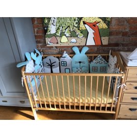 Baby Dream - Modular cot mantinel - gray-blue, Dom-Dekor