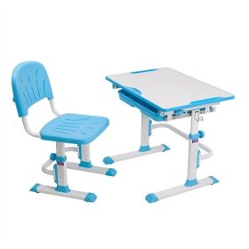 Childlike writing table + chair Cubby Lupine - blue, Fun-desk