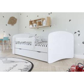 Baby bed with Ourbaby barrier - white, All Meble