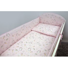 Bedding set for cribs 120x90cm Pony - pink, Ankras