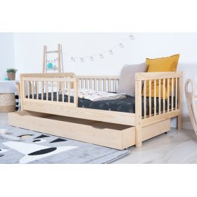 Children's bed with barrier TEDDY - natural